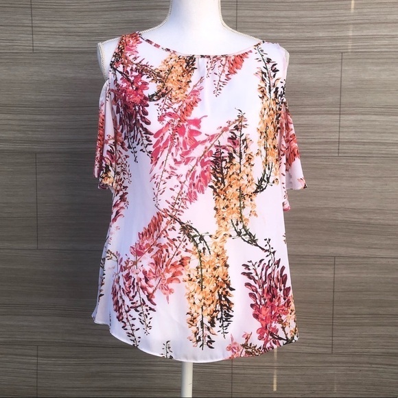 Worthington cold shoulder blouse Size Medium - Picture 1 of 8